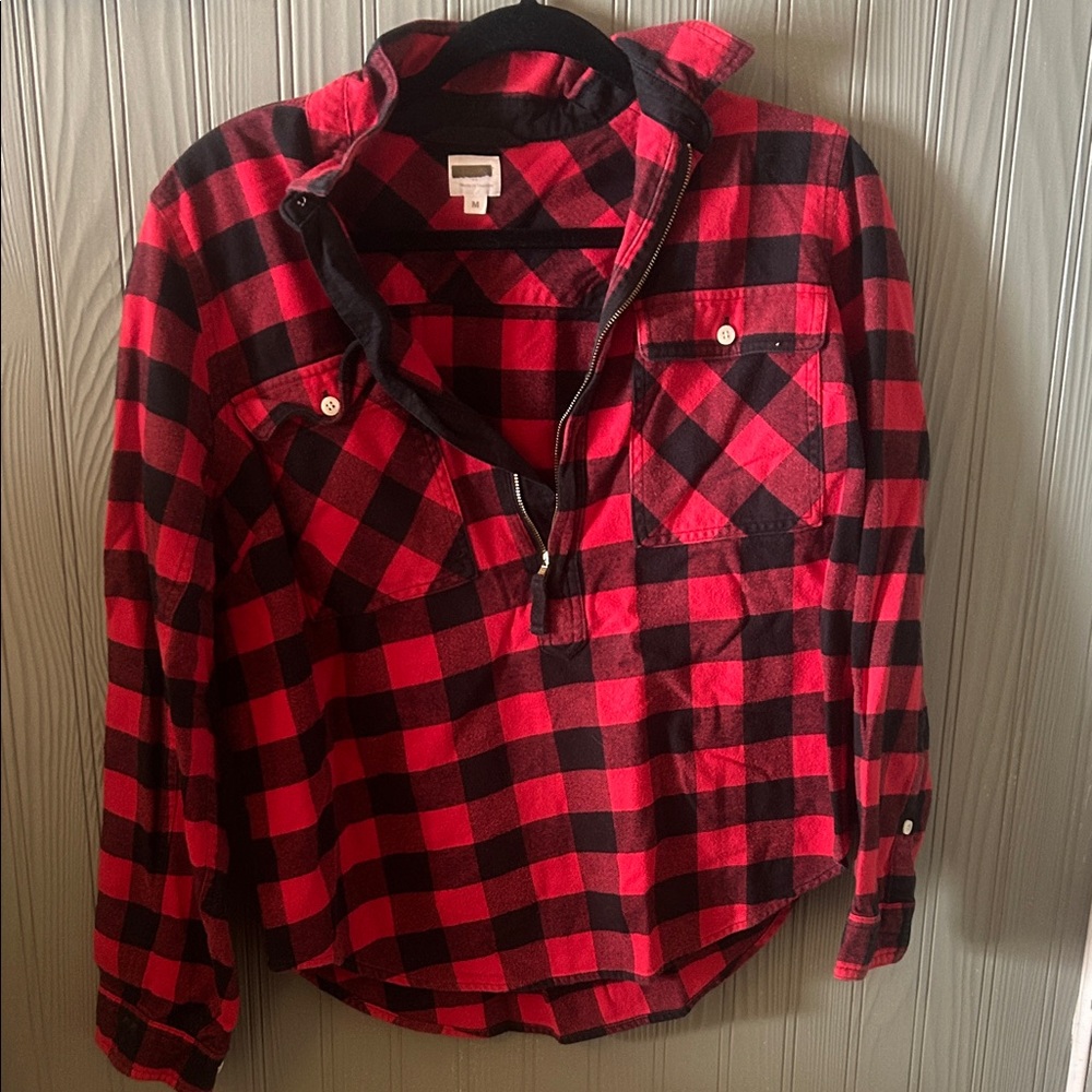 Red and Black Plaid Shirt
